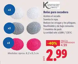 Lidl KLEENEZE Bolas para secadora oferta