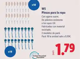 Lidl W5 Pinzas para la ropa oferta