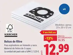 Lidl KARCHER Bolsas de filtro oferta