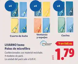 Lidl LIVARNO HOME Paños de microfibra oferta