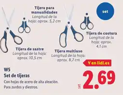 Lidl W5 Set de tijeras oferta