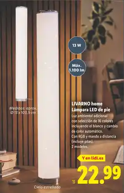 Lidl LIVARNO HOME Lámpara LED de pie oferta