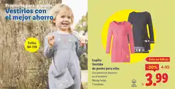 Lidl LUPILU Vestido de punto para niña oferta