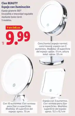 Lidl CIEN BEAUTY Espejo con iluminación oferta