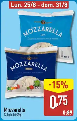 ALDI Mozzarella 1 oferta