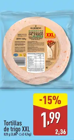 ALDI Tortillas de trigo XXL oferta