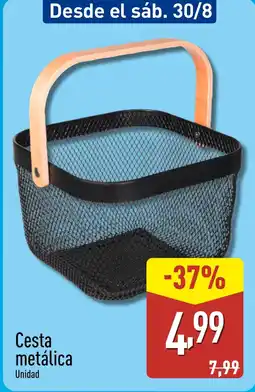 ALDI Cesta metálica oferta