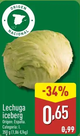 ALDI Lechuga iceberg oferta