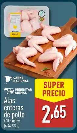 ALDI Alas enteras de pollo oferta