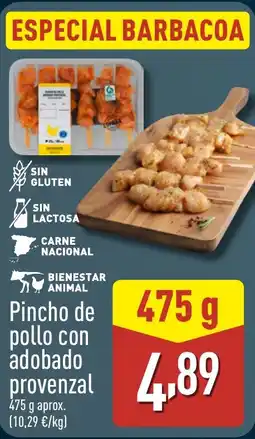 ALDI Pincho de pollo con adobado provenzal oferta