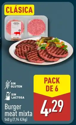 ALDI Burger meat mixta oferta