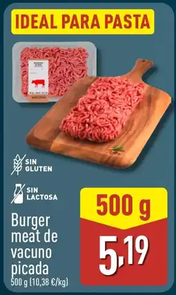 ALDI Burger meat de vacuno picada oferta