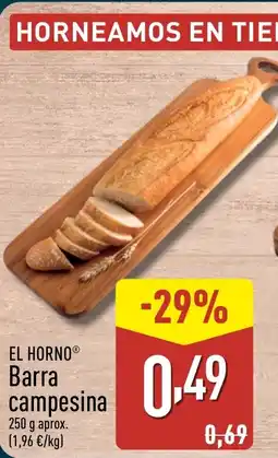 ALDI EL HORNO Barra campesina oferta