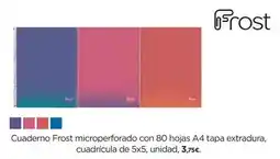 Hipercor Frost - cuaderno frost microperforado con 80 hojas a4 tapa extradura oferta