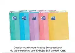 Hipercor Oxford - cuadernos microperforados oferta