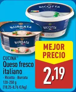 ALDI CUCINA Queso fresco italiano oferta