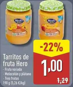 ALDI HERO Tarritos de fruta oferta