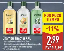 ALDI TIMOTEI Champú XXL oferta