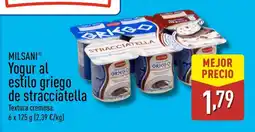 ALDI MILSANI Yogur al estilo griego de stracciatella oferta