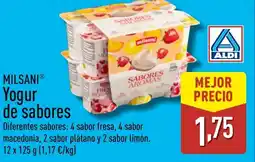 ALDI MILSANI Yogur de sabores oferta