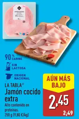 ALDI LA TABLA Jamón cocido extra oferta