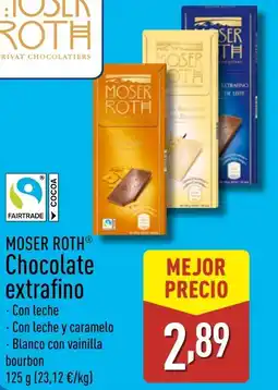 ALDI MOSER ROTH Chocolate extrafino oferta