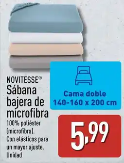 ALDI NOVITESSE Sábana bajera de microfibra oferta