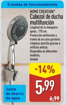 ALDI HOME CREATION Cabezal de ducha multifunción oferta