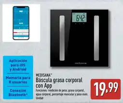 ALDI MEDISANA Báscula grasa corporal con App oferta