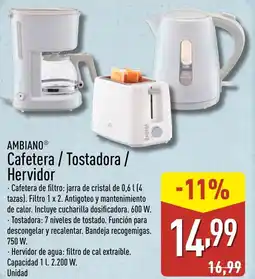 ALDI AMBIANO Cafetera / Tostadora / Hervidor oferta