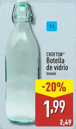 ALDI CROFTON Botella de vidrio oferta
