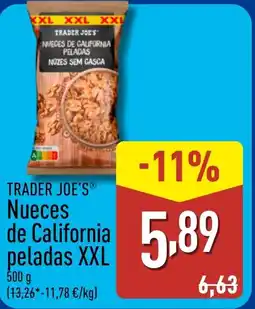 ALDI TRADER JOE'S Nueces de California peladas XXL oferta