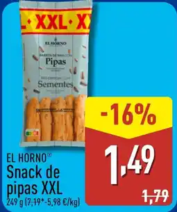 ALDI EL HORNO Snack de pipas XXL oferta
