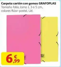 Alcampo GRAFOPLAS Carpeta cartón con gomas oferta