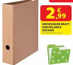 Alcampo AUCHAN Archivador kraft con palanca oferta
