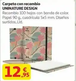 Alcampo Carpeta con recambio uninature design oferta
