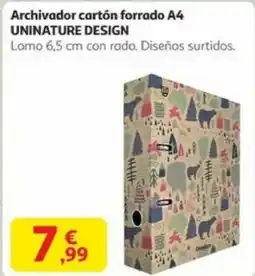 Alcampo Archivador cartón forrado a4 uninature design oferta