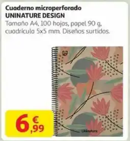 Alcampo Cuaderno microperforado uninature design oferta
