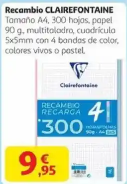 Alcampo CLAIREFONTAINE Recambio oferta