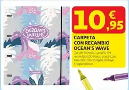 Alcampo OCEAN'S WAVE Carpeta con recambio oferta