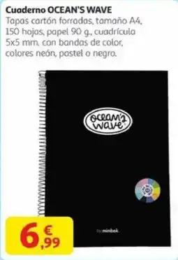 Alcampo OCEAN'S WAVE Cuaderno oferta