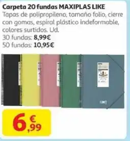 Alcampo Carpeta 20 fundas maxiplas like oferta
