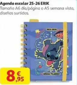 Alcampo Agenda escolar 25-26 erik oferta