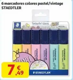 Alcampo STAEDTLER 6 marcadores colores pastel/vintage oferta