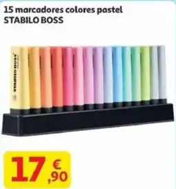 Alcampo STABILO BOSS 15 marcadores colores pastel oferta