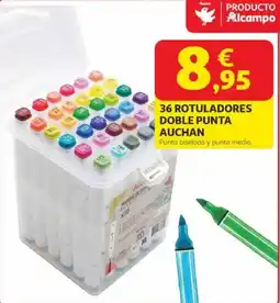 Alcampo AUCHAN 36 rotuladores doble punta oferta