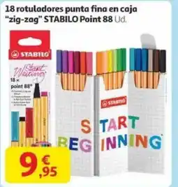 Alcampo STABILO 18 rotuladores punta fina en caja "zig-zag" Point 88 oferta