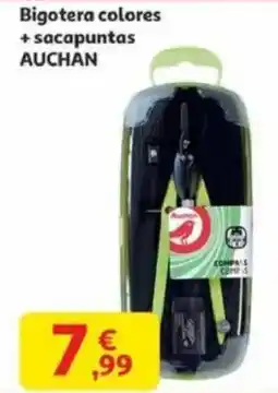 Alcampo AUCHAN Bigotera colores + sacapuntas oferta