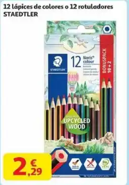 Alcampo STAEDTLER 12 lápices de colores o 12 rotuladores oferta