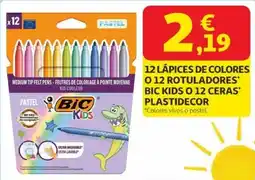 Alcampo BIC KIDS 12 lápices de colores o 12 rotuladores ceras plastidecor oferta